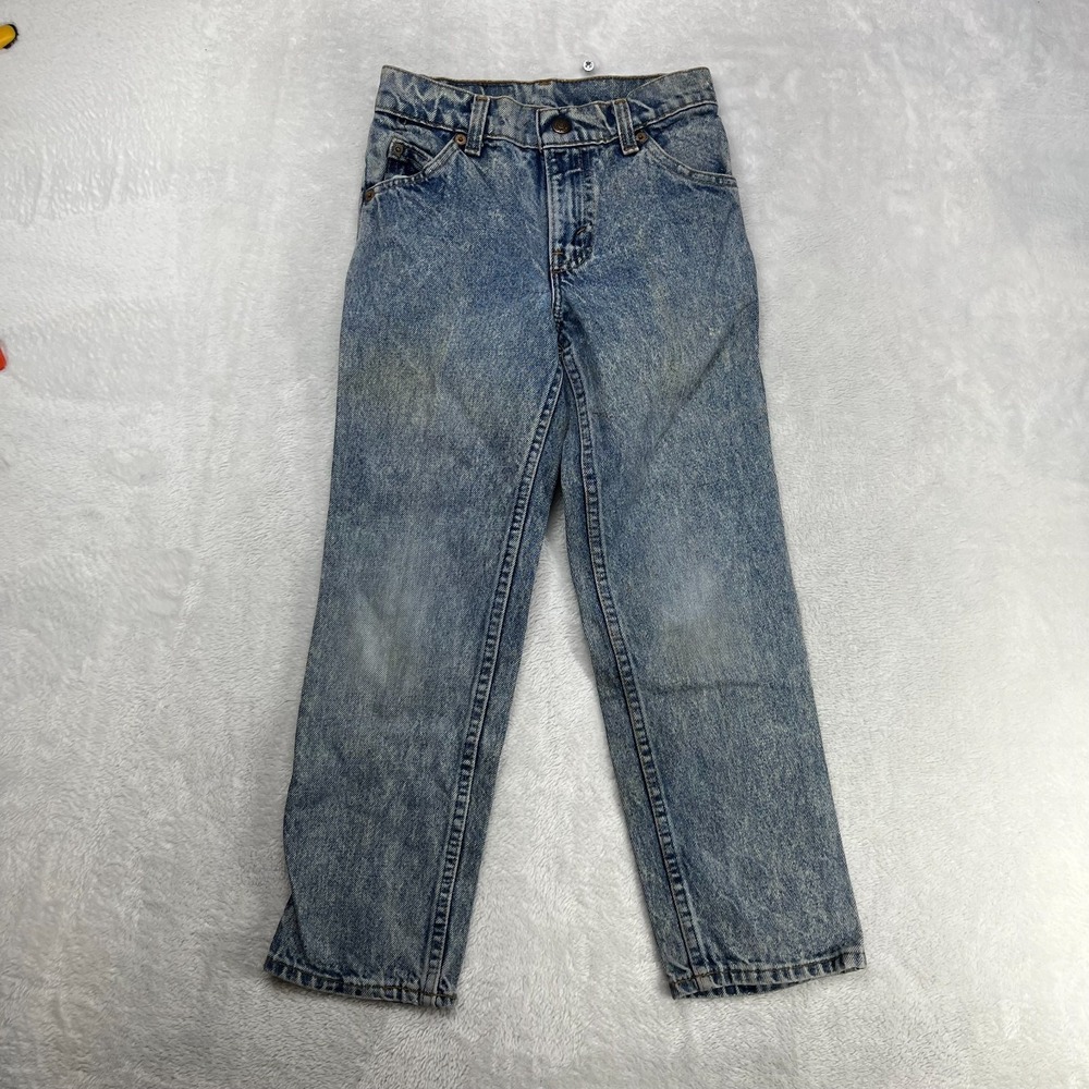 Levi's 505 Straight Jeans‎ Kids Boys Blue Denim Pockets Classic Zip Fly - 23X22